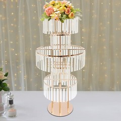 5 Tier Crystal Flower Stand Wedding Centerpieces For Tables Tall Flower Stand