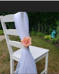 Set of 10 Peach Rose Aisle/Pew decorations 36 Inches Long