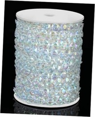 99FT Crystal Garland Strands, Acrylic Iridescent Crystal Beads 99ft-iridescent