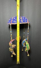 Indian Wedding Decoration Hanging Heart and Moon Umbrella Lot of 2