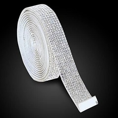 3 Yards Self-Adhesive Rhinestone Ribbon Strips,Crystal Diamond Sticker,Glitter