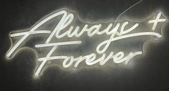 Always And Forever neon Sign Wedding Decor Plug In USB Dimmable Hanging Or Mount