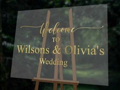 Acrylic 3D Welcome Wedding Horizontal Signage – Style 1