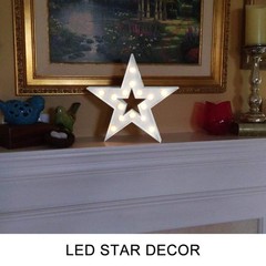 Bright Zeal 13″ LED Star Marquee Sign Light – Table Top Indoor Marquee Star w…