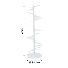 4.5 ft CLEAR Acrylic Spiral Champagne GLASSES HOLDER Flutes Display Stand Party