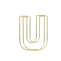 GOLD 8″ tall 3D Metal Wire Letter U Party Wedding Reception Backdrop Supplies