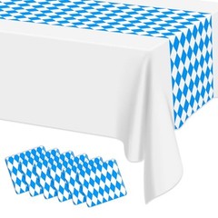 Pcs Oktoberfest Table Runner – and White Checkered Tablecloths 14 x 108″ 6 Blue