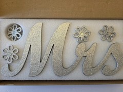 Decoco Mr & Mrs Letters Wedding Wooden Sign Décor Decoration Table Top Standing