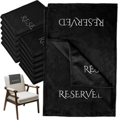 12 Pieces Velvet Reserved Chair Signs for Weddings – Gold Foil Church Pew