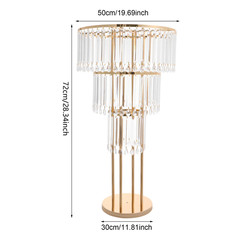 3-Tier Crystal Flower Stand Wedding Centerpieces For Tables 28.3in Tall Pair NEW