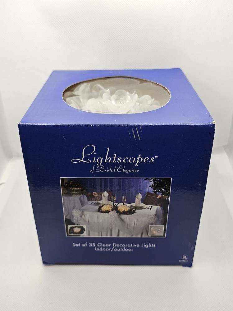 Lightscapes Of Bridal Elegance Set Of 35 Clear Flower Decorative Lights