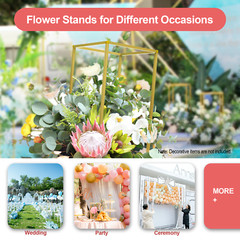 23.6in 10Pcs Tall Gold Metal Flower Stand for Wedding Table Centerpieces Decor