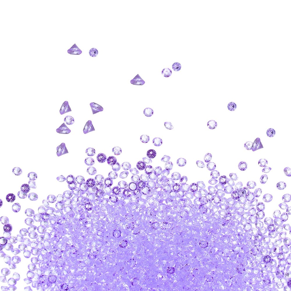 18000-Pack Fake Diamonds Crystal, 4.5mm Mini Clear Acrylic Gems [Purple]