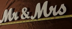 Mr & Mrs Wooden Letters 3D Stand Up Or Lay Down Wedding table decoration