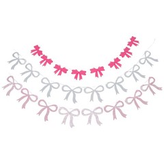 Mother’s Day Butterfly Flag Birthday Bow Decorations Garland for Bridal Table