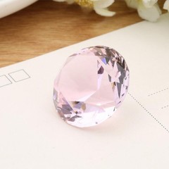 11Color Glass Crystal Diamond Shape Paperweights Facet Jewel Wedding Gift 30mm