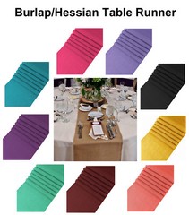 10 Burlap Jute Hessian Table Runner for Wedding Party Venue Decoration 12″x108″