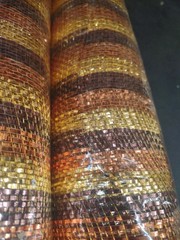 2 Rolls Deco Mesh, 21″ Craig Bachman Quality, 30′ Chocolate Brown Copper Gold