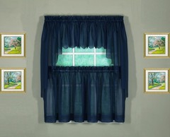 Today’s Curtain Emelia Original Voile Swag Pair 38″, Navy, 60″ W x 38″ L