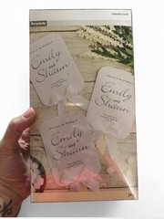 Simplicity Wedding Fan Kit 24ct DIY Printable Personalized w/ Handles & Bows