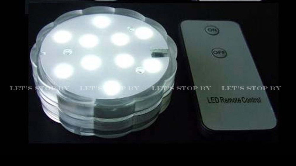 3 (10) LED WHITE SUBMERSIBLE Wedding Light Eiffel Tower Vase Base Remote Control