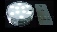 3 (10) LED WHITE SUBMERSIBLE Wedding Light Eiffel Tower Vase Base Remote Control