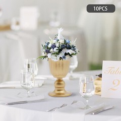10x Metal Flower Trumpet Vases DIY Elegant Wedding Tabletop Centerpieces Vases