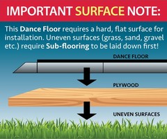 Portable Commercial Dance Floor 30×30 Black Waterproof Tiles Wedding Event Party