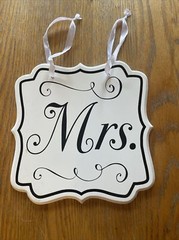 Mr. & Mrs. Wedding Wooden Wall Hanging Sign