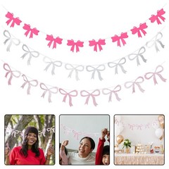 Mother’s Day Butterfly Flag Birthday Bow Decorations Garland for Bridal Table