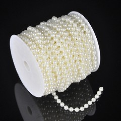 DIY 33FT Garland 6mm Artificial Pearl Strand Bead Hanging Curtain Wedding Decor
