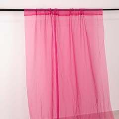 5ft x 32ft FUCHSIA Premium Chiffon Sheer Backdrop CURTAIN PANEL Drape Party