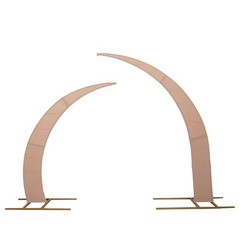 2 NUDE Fitted Spandex Half Crescent Moon Arch BACKDROP STAND Events Wedding