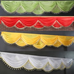 3/6M Faux Silk Drape Swag Decor Event Party Wedding Backdrop Curtain W/Tassel