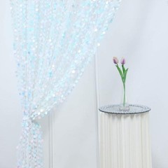 IRIDESCENT 8×8 ft Big Payette Sequined BACKDROP CURTAIN Wedding Home Decorations