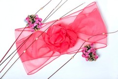 Reusable Coral Organza Chair Sashes – 25 Perfect for Weddings & Showers