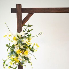 7 ft Dark Brown Square Wood Wedding Arch Backdrop Stand Party Events Decorations