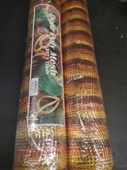 2 Rolls Deco Mesh, 21″ Craig Bachman Quality, 30′ Chocolate Brown Copper Gold