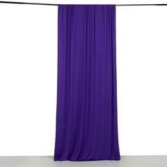 5 ft x 10 ft PURPLE 4-Way Stretch Spandex Divider Backdrop Curtain Party Wedding
