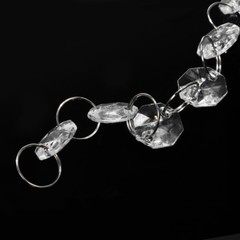 20m Wedding Supplies DIY Clear Acrylic Octagonal Bead Garland Chandelier Hanging