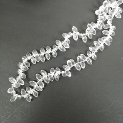200Pcs 6*12mm Waterdrop Chandelier Crystal Pendant Glass Pendant Prism Bead DIY