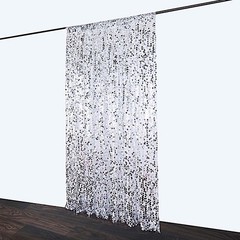 SILVER 8×8 ft Big Payette Sequined BACKDROP CURTAIN Wedding Events Decorations