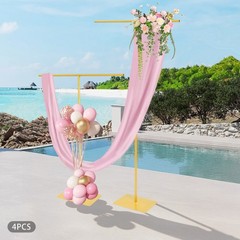 4 PCS Adjustable Height Wedding Backdrop Metal Stands With 35*25cm Base