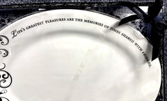Lillian Rose Wedding Guestbook Alternative Romanic Sign Oval Plate Set 13” x 10”