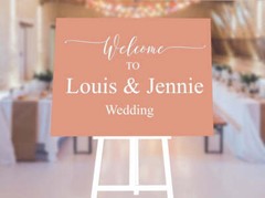 Acrylic 3D Welcome Wedding Horizontal Signage – Style 1