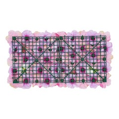 6 Pcs Artificial Floral Panels, Flower Wall Panels For Weddings, Birthdays