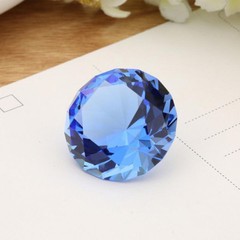 11Color Glass Crystal Diamond Shape Paperweights Facet Jewel Wedding Gift 30mm