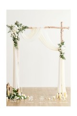 Ling’s moment Artificial Wedding Arch Flowers Kit Pack of 4, 2pcs Hanging Sil…