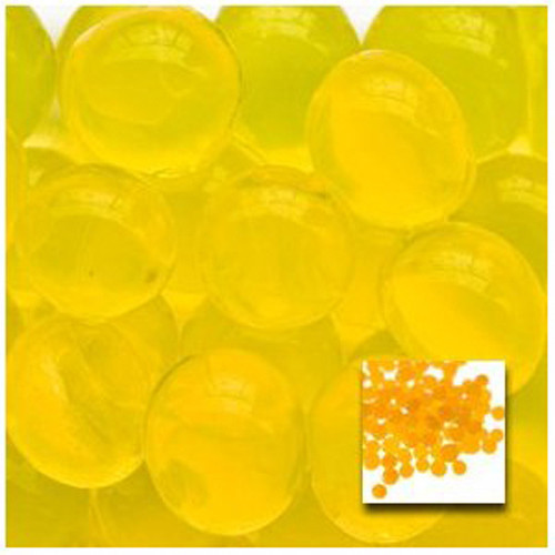 Yellow Vase Filler Beads 4oz Bag Makes 3 Gallons – Water Storing Gel