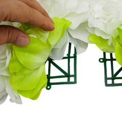 Artificial Flower Wall Panels – 12-Piece Silk Floral Decor 15×15 in